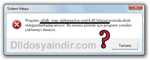 gfsdk_txaa_alpharesolve.win64.dll hatası