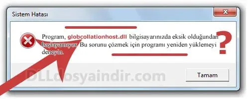 globcollationhost.dll Hata Görüntüsü