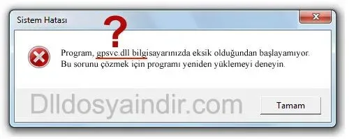 gpsvc.dll hatası