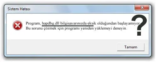 hapdbg.dll hatası