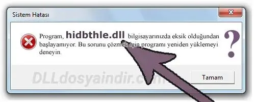 hidbthle.dll hatası