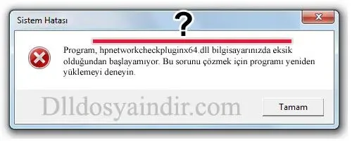 hpnetworkcheckpluginx64.dll hatası