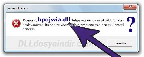 hpojwia.dll hatası