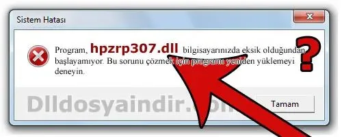 hpzrp307.dll hatası
