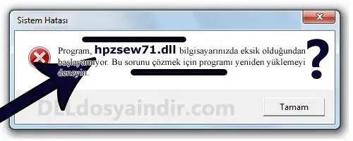 hpzsew71.dll hatası