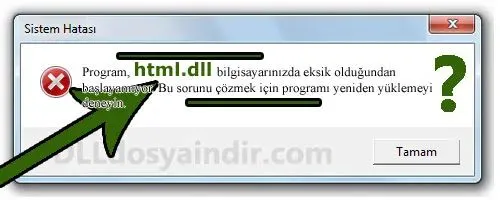 html.dll hatası