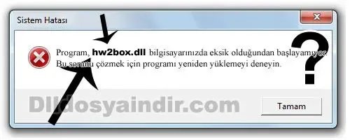 hw2box.dll hatası