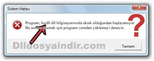 hwdll.dll hatası