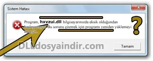 hxvzui.dll hatası