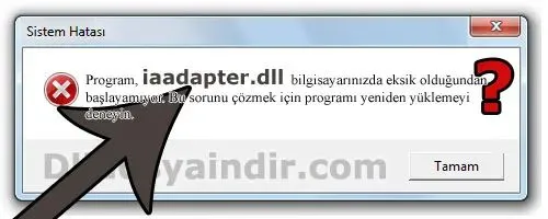 iaadapter.dll hatası