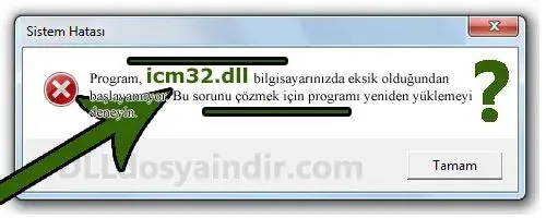 icm32.dll hatası
