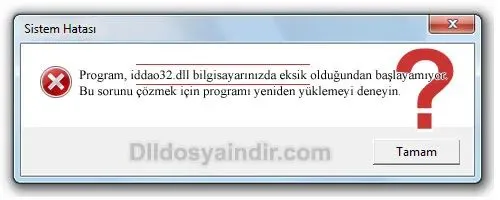 iddao32.dll hatası