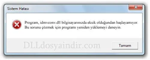 idmvconv.dll hatası