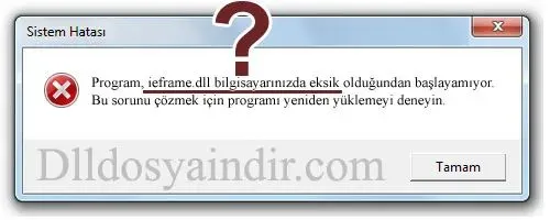 ieframe.dll hatası