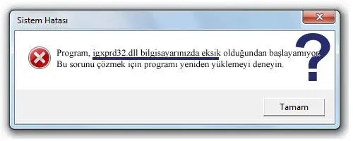 igxprd32.dll hatası