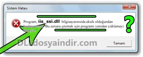 iis_ssi.dll hatası