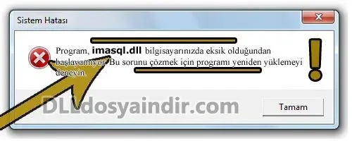 imasql.dll hatası