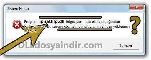 ipnathlp.dll hatası