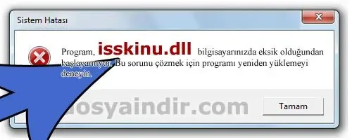 isskinu.dll hatası