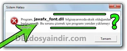 javafx_font.dll hatası