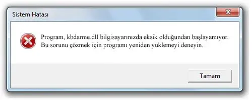 kbdarme.dll hatası