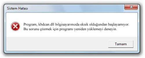 kbdcan.dll hatası
