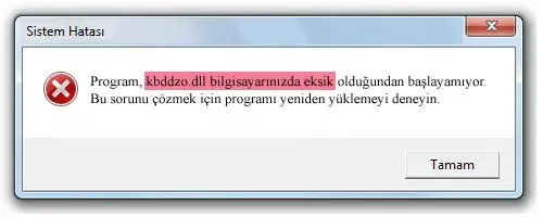 kbddzo.dll hatası