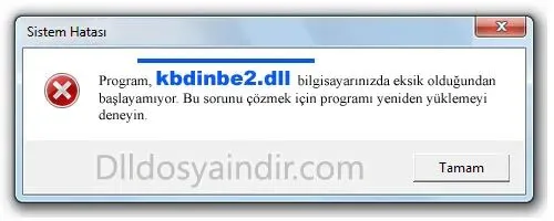 kbdinbe2.dll hatası
