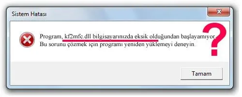 kf2mfc.dll hatası