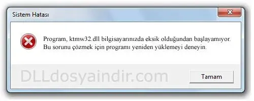 ktmw32.dll hatası