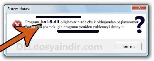 kx16.dll Hata Görüntüsü