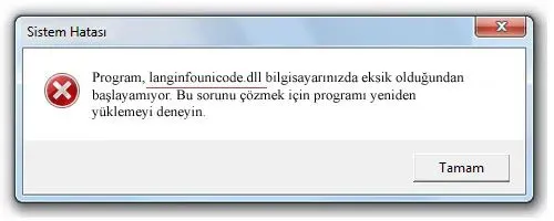 langinfounicode.dll hatası
