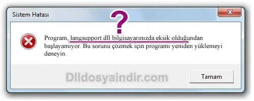 langsupport.dll hatası
