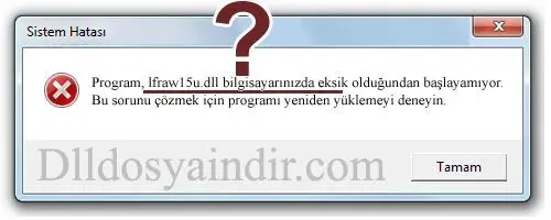 lfraw15u.dll hatası