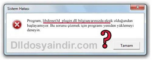 libdirect3d_plugin.dll hatası