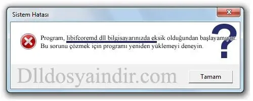 libifcoremd.dll hatası