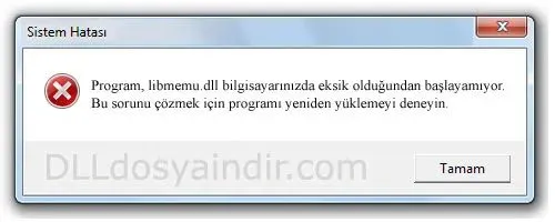libmemu.dll Hata Görüntüsü
