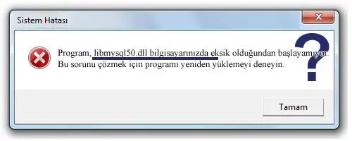 libmysql50.dll hatası