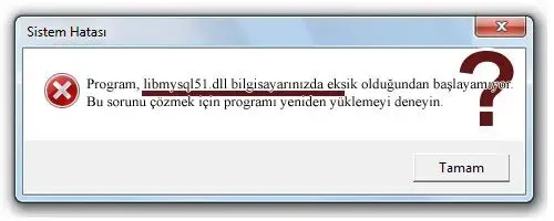 libmysql51.dll hatası