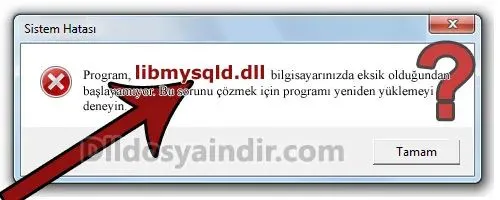 libmysqld.dll hatası