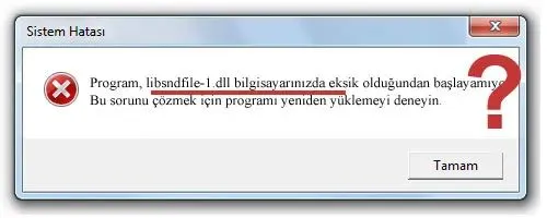 libsndfile-1.dll hatası