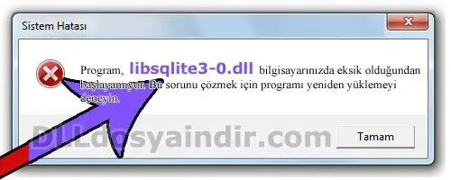 libsqlite3-0.dll hatası