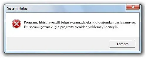 libtsplayer.dll hatası