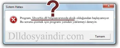 libvorbis.dll hatası