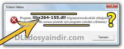 libx264-155.dll hatası