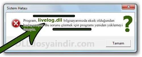 livelog.dll hatası