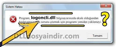 logoncli.dll Hata Görüntüsü