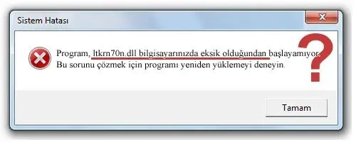 ltkrn70n.dll hatası