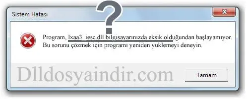 lxaa3_iesc.dll hatası