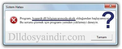 lxaasrdr.dll hatası